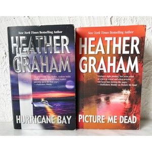 Heather Graham 2 Paperback Books Hurricane Bay 2003 Picture Me Dead 2004